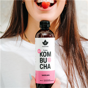 Kombucha BIO 400 ml raspberry (Vadelma)