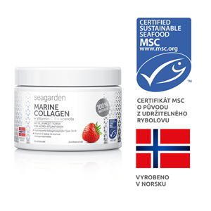 Marine Collagen + Vitamin C 150g jahoda 1 + 1 ZDARMA