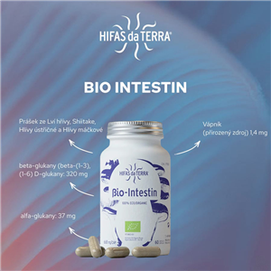 Bio-Intestin 60 kapslí (Hericium, Shiitake, Hlíva ústřičná a Hlíva máčková)